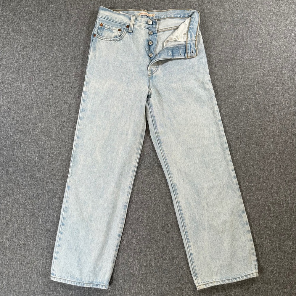 Levis Ribcage Straight Ankle Jeans Womens 27 Light Wash Blue High Rise Denim 👖